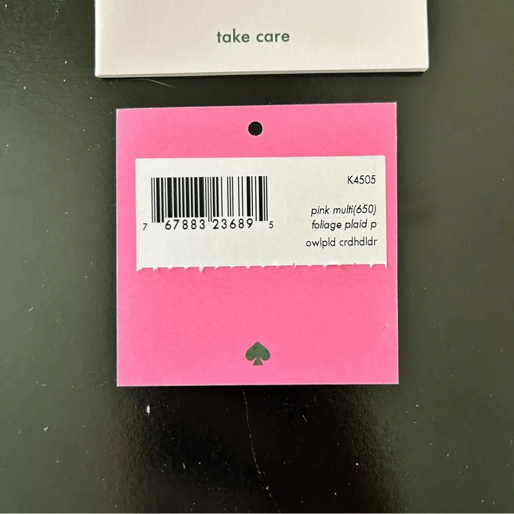 Kate Spade Blinx Plaid Owl Cardholder